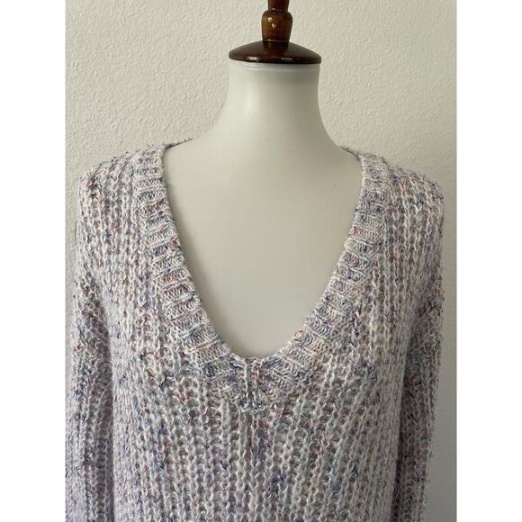 Torrid Sweater Pullover V Neck Ribbed Knit Multicolor - Picture 2 of 11